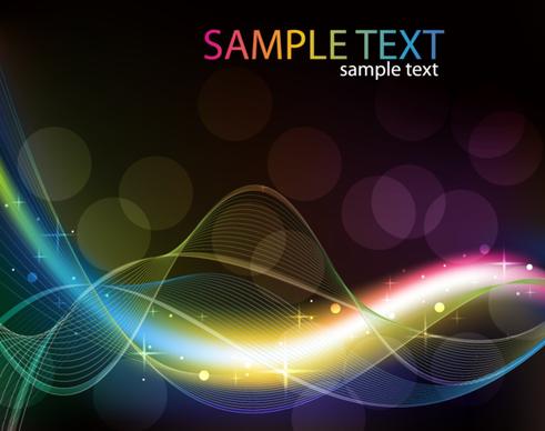 abstract colored wave line vector background