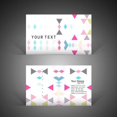 abstract colorful business card set white vector