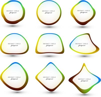 abstract colorful circle for speech bubbles vector
