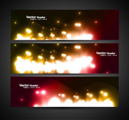 abstract colorful design elements banner vector