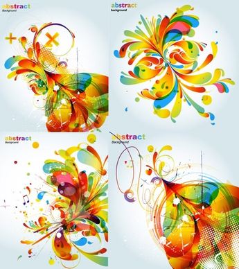 abstract colorful fashion pattern vector