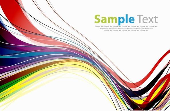 Abstract Colorful Line Vector Background