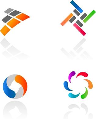 colorful logotypes collection abstraction design style