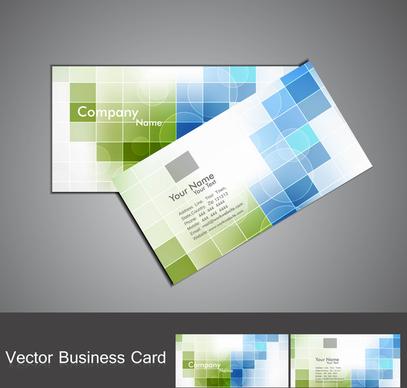 abstract colorful mosaic business card set design