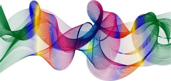 abstract colorful net vector illustration with curved style