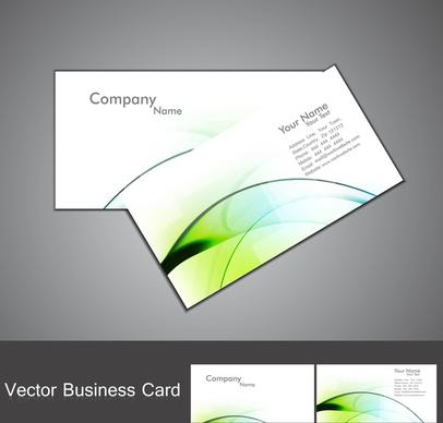 abstract colorful stylish wave business card set background