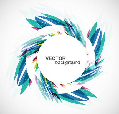 abstract colorful swirl circle vector illustration