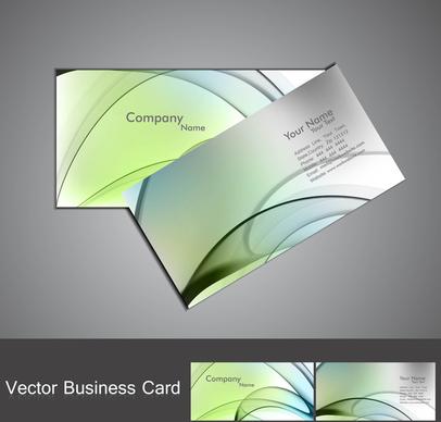 abstract colorful wave business card set design vector