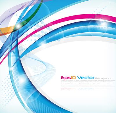 abstract colorful wavy vector background