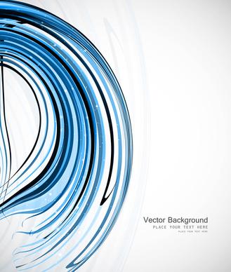 abstract colorfull blue line swril technology wave vector