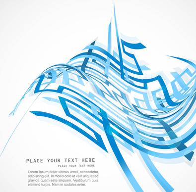 abstract colorfull blue line vector design