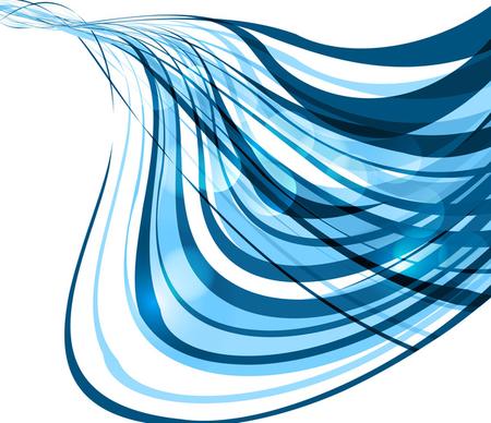 abstract colorfull blue line wave vector design