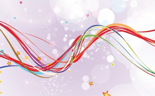 abstract background colorful curved lines bokeh decor