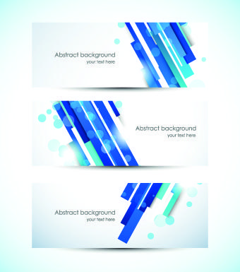 abstract creative banners vector set