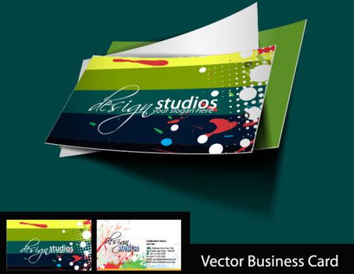abstract creative business cards vector set