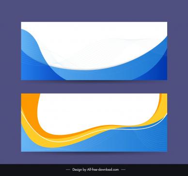 abstract curve banner template bright elegant dynamic