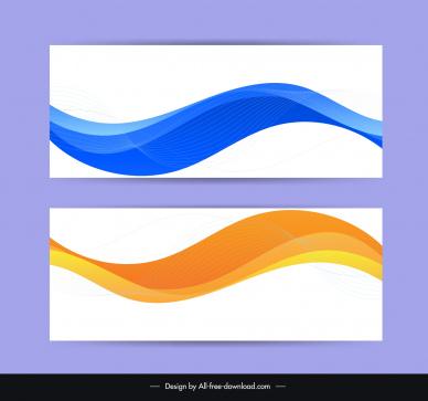 abstract curve banner template dynamic 3d