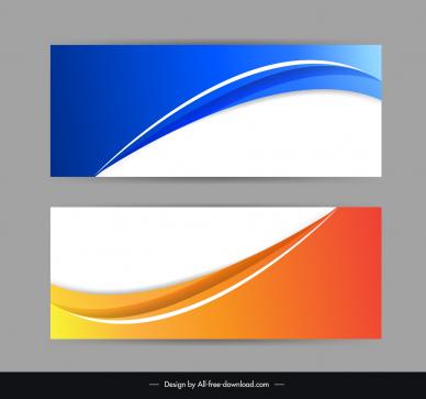 abstract curve banner template elegant design
