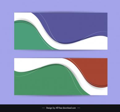 abstract curve banner template modern dynamic  