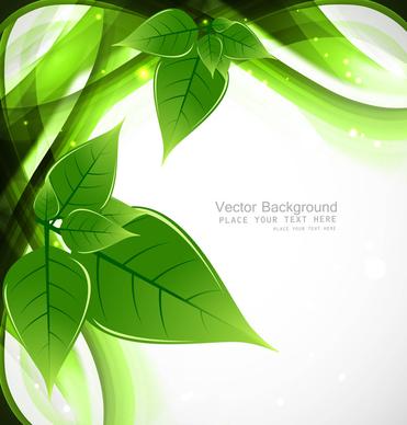 abstract eco green lives line wave vector design