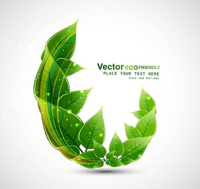abstract eco green lives shiny vector