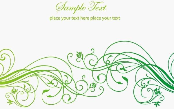 Abstract Floral Background with Place for Your Text