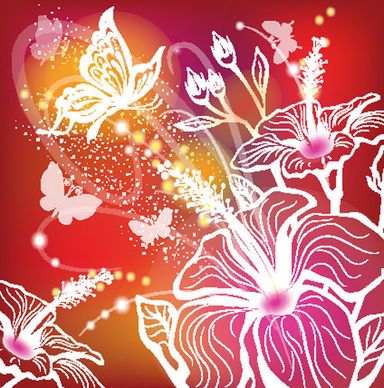 abstract flower free vector