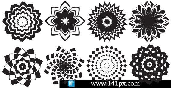 Abstract flowers vector