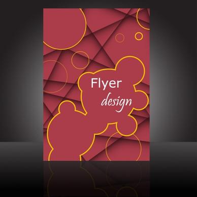 abstract flyer sketch geometric manner decorative circles