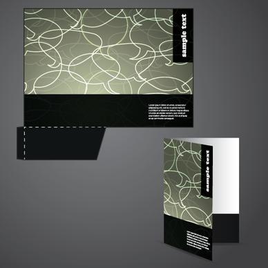 abstract folder cover design vector set