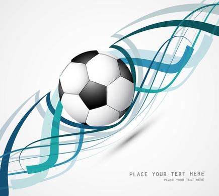 abstract football colorful line wave vector design
