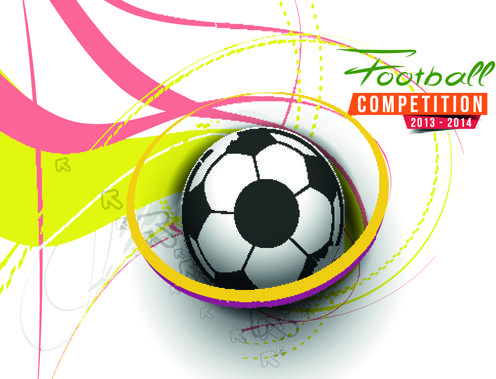 abstract football elements background vector