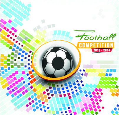 abstract football elements background vector