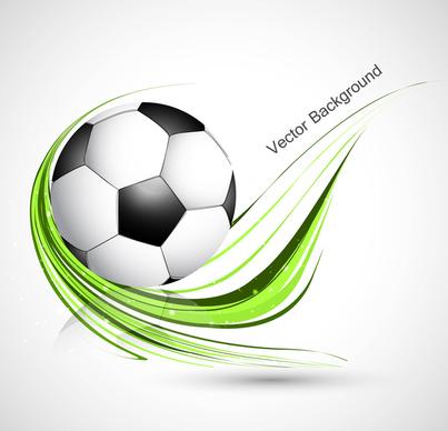 abstract football green colorful wave vector whit