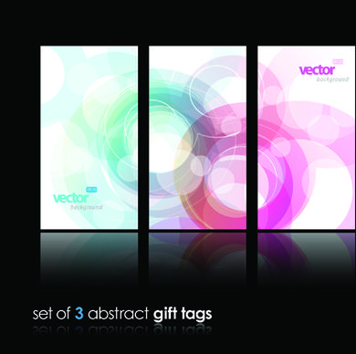 abstract gift tags cards design vector graphic