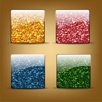 abstract glossy square button