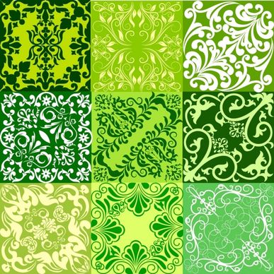 abstract green background templates classical symmetric decor