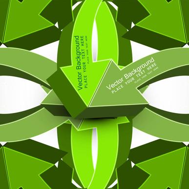 abstract green colorful texture arrow vector background