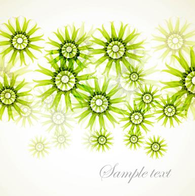abstract green floral vector background