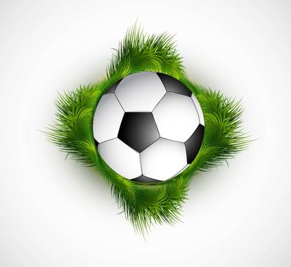 abstract green grass colorfull football vector design