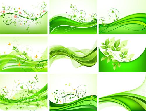 abstract green leaves background design vector