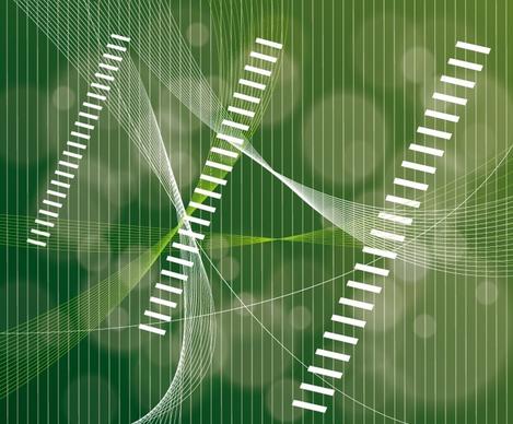abstract green bokeh background stripes and curves decoration
