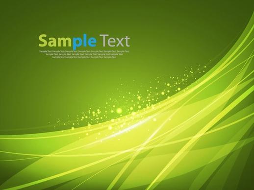 abstract green background sparkling curves decoration
