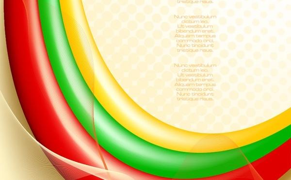 colorful bright curves background red yellow green ornament