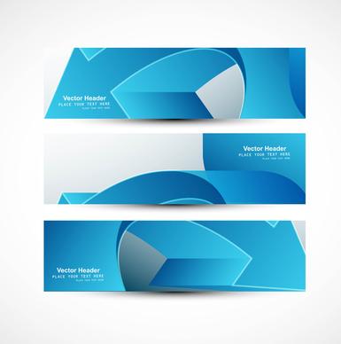 abstract header blue arrow vector whit background illustration