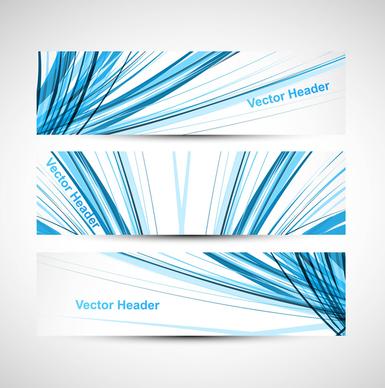abstract header line blue colorful wave technology vector illustration