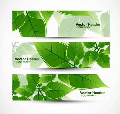 abstract header natural eco green lives vector