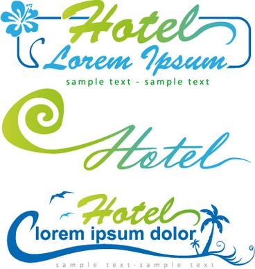 abstract hotel logos vector