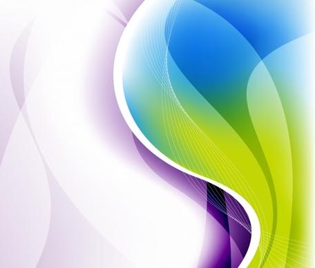abstract background design bright curves decoration