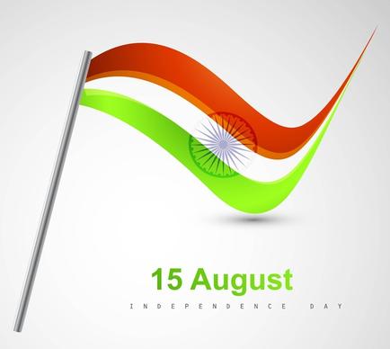 abstract indian flag shiny beautiful background vector
